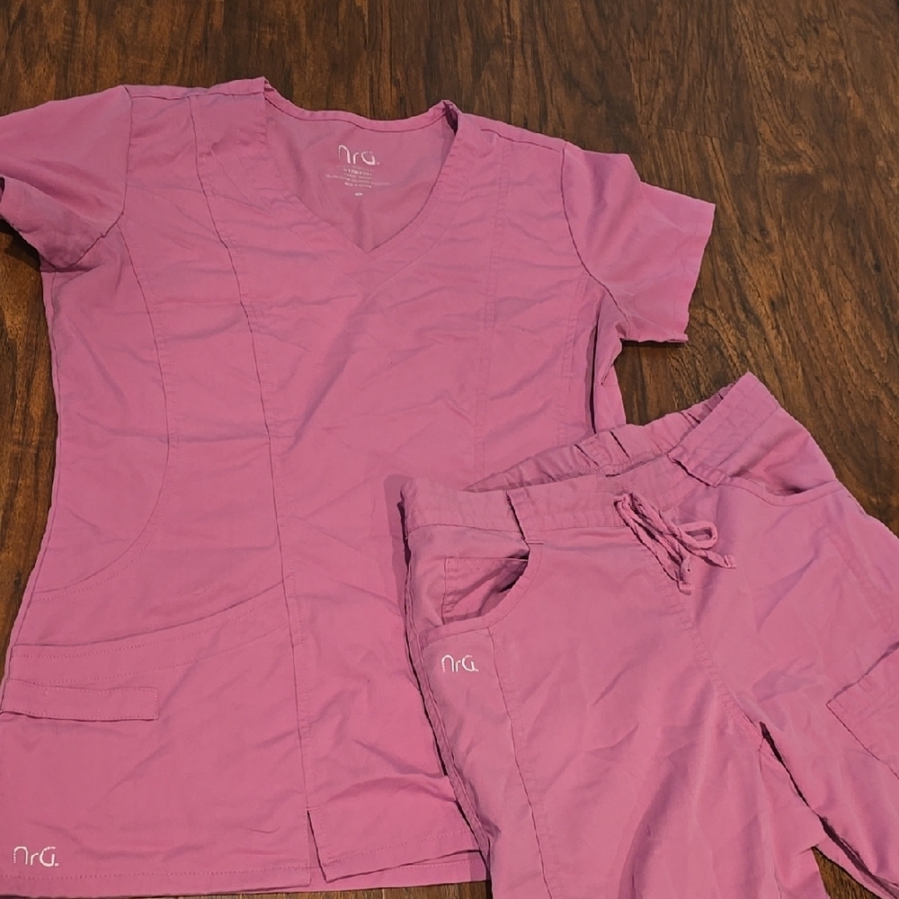 NrG By Barco Pink Scrub Set